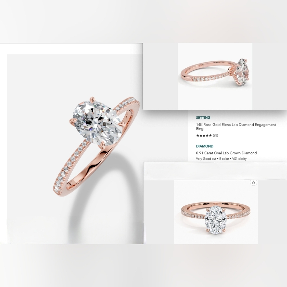 Engagement Ring & Wedding Band - Picture 3 of 4